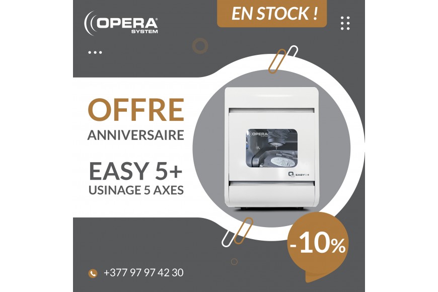 Offre anniversaire ! -10% sur l’achat d’une Machine à usiner Easy 5+